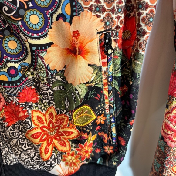 ADIDAS Sz S Floral Track Oversized Jacket Jardim Agharta - Picture 3 of 9